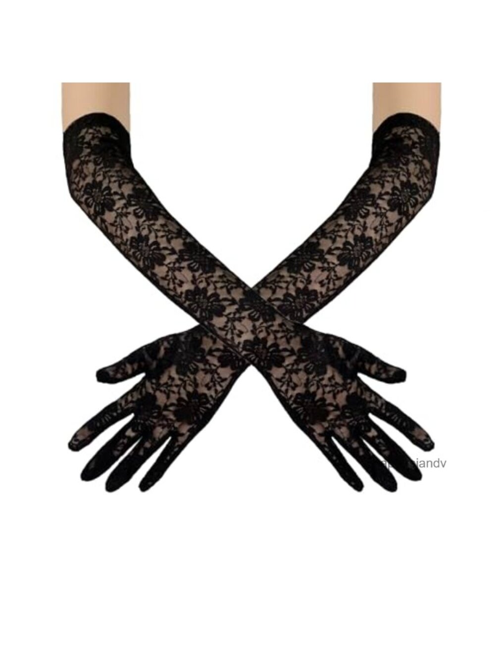 Long Lace Opera Elbow Gloves for Halloween Party Costume Evening